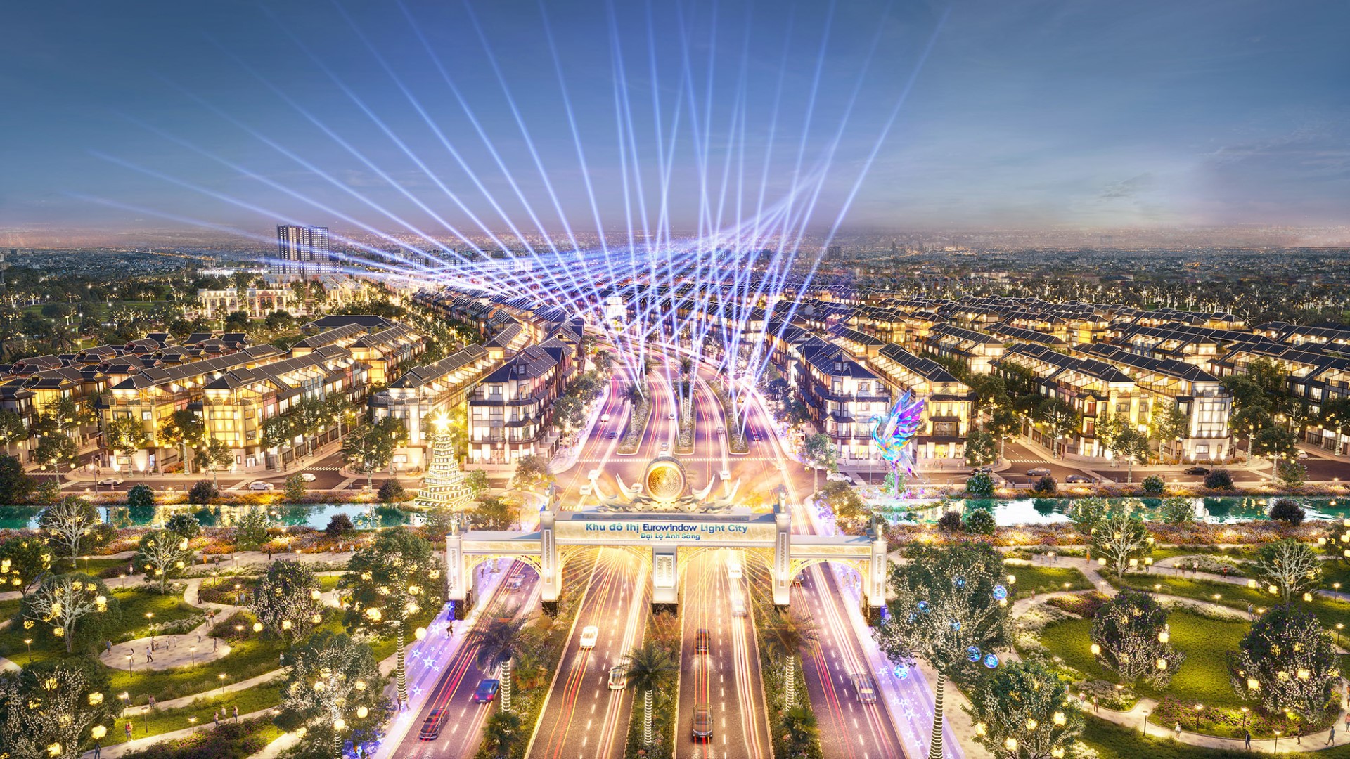 Đại lộ Ánh Sáng Di sản dài 3km tại Eurowindow Light City Thanh Hóa
