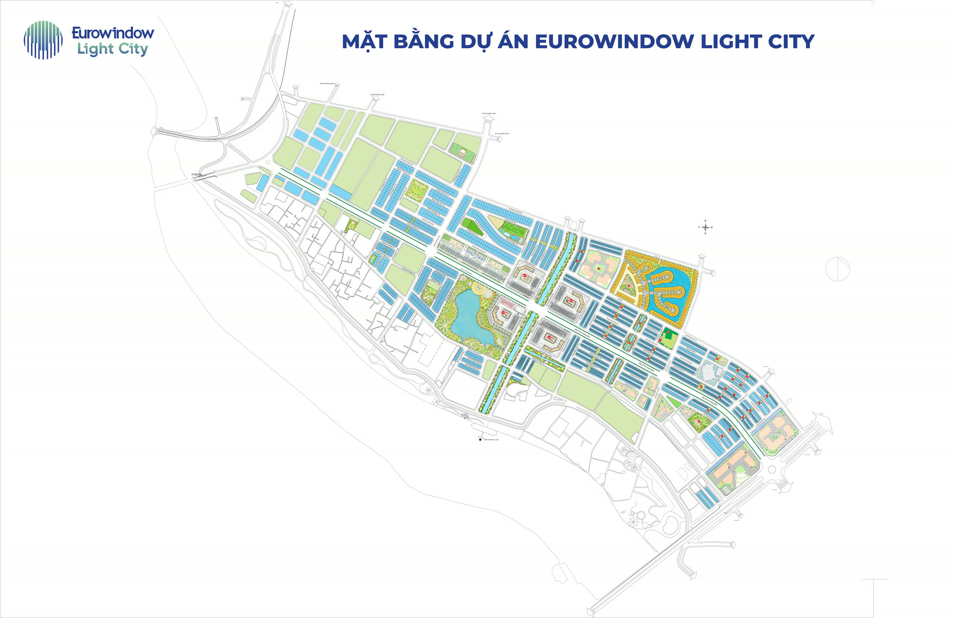 Tổng mặt bằng dự án Eurowindow Light City 176 ha tại Thanh Hóa