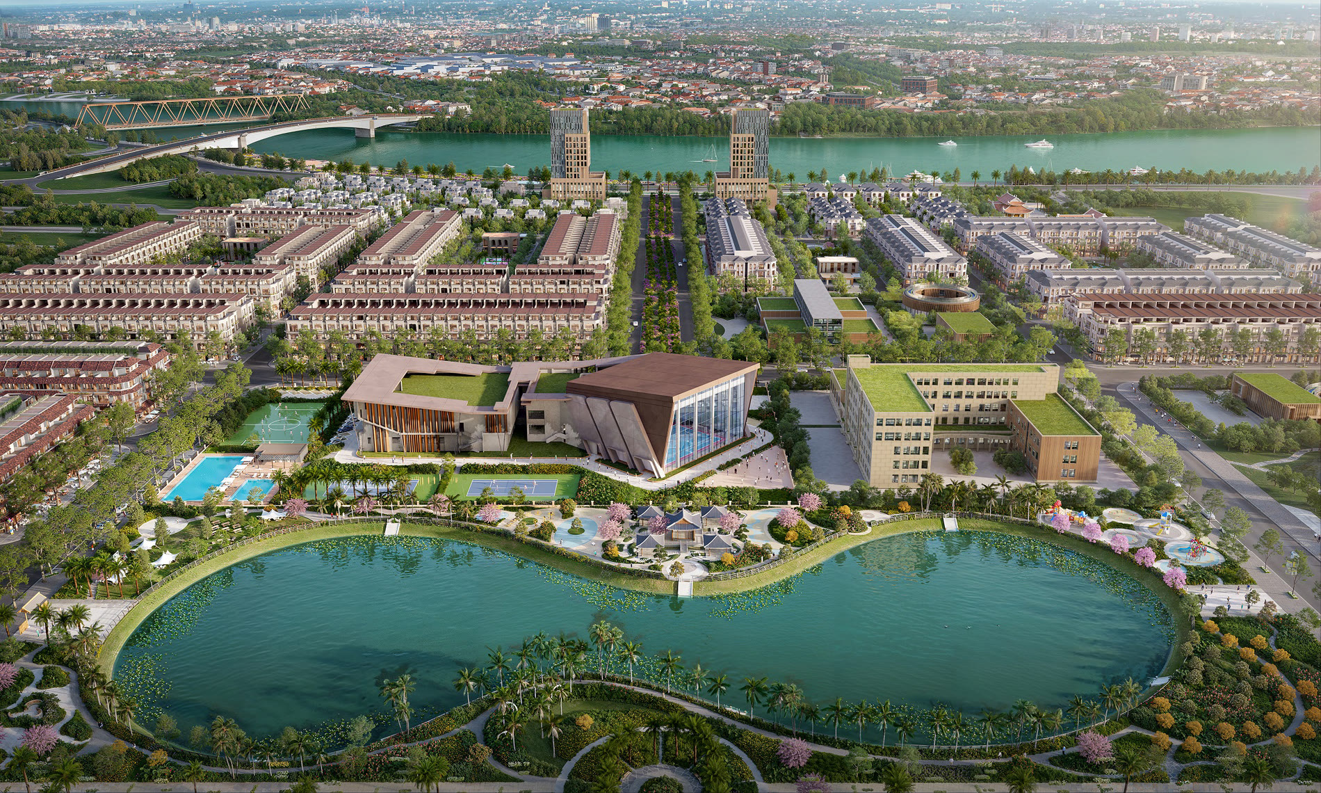 Công viên trung tâm Khang Hưng tại khu đô thị Heragon City Thanh Hóa